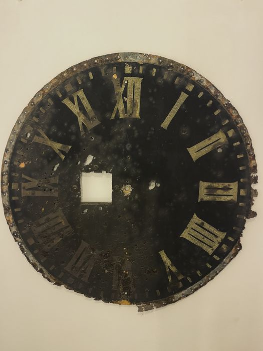 Mostrador Antigo de Relógio de Torre Polaco da Segunda Guerra Mundial