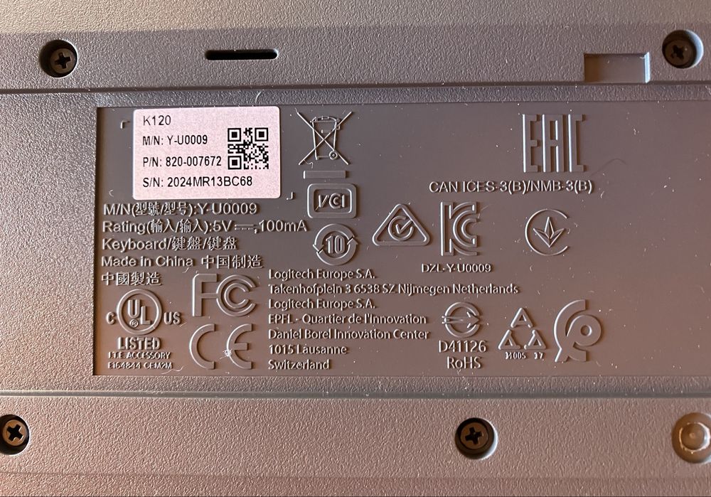Teclado Logitech K120 USB