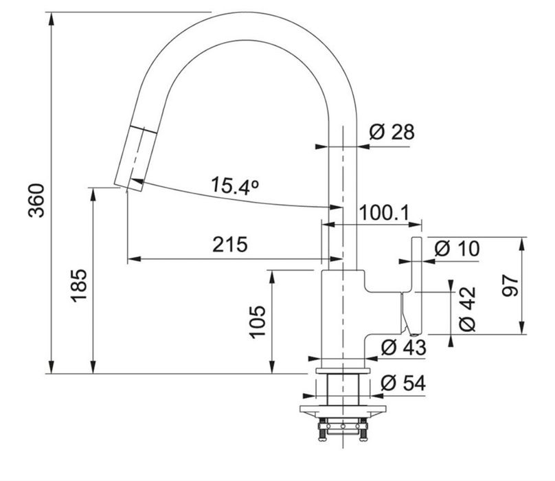 Bateria Franke pull out