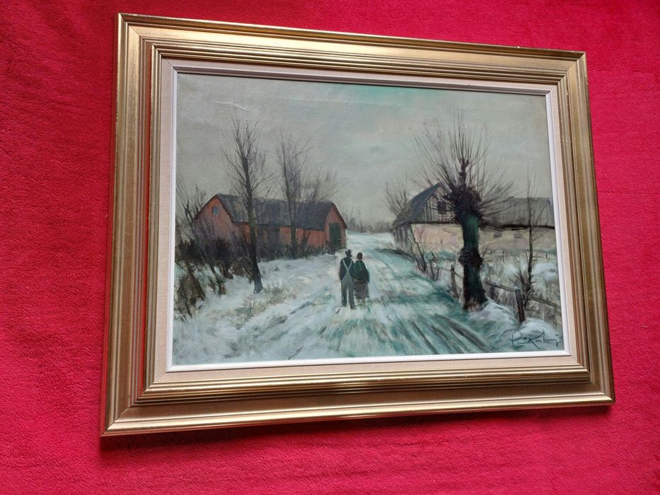 Stary obraz na płótnie Paul Kastrup