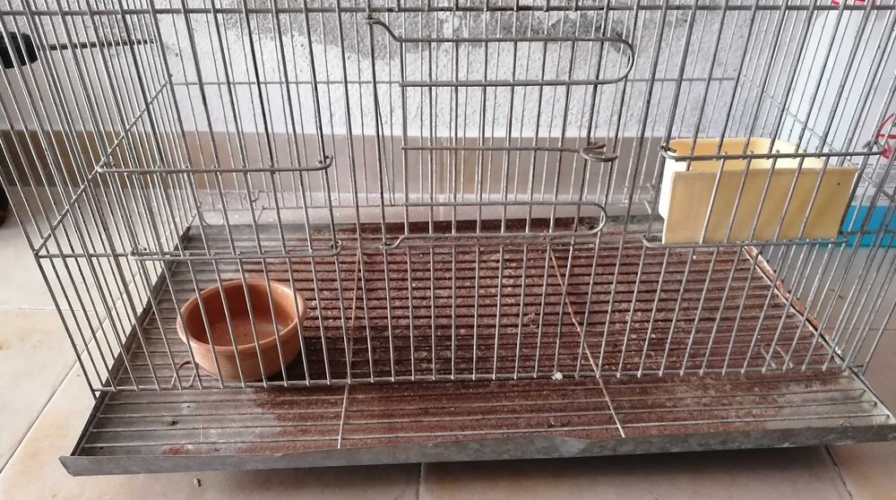 Gaiolas redonda e retangular, para passaros, cada 5€