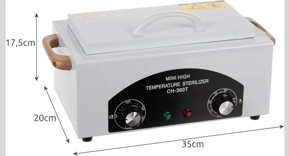 STERYLIZATOR do narzędzi kosmetycznych DEZYNFEKCJA gorące powietrze