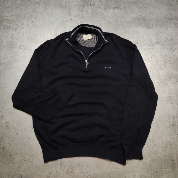 MĘSKA Elegancka PREMIUM Bluza Sweter Stójka Gant USA Pleciona Klasyk