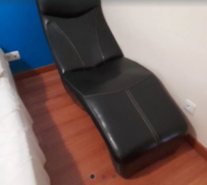 Chaise longue de couro verdadeiro
