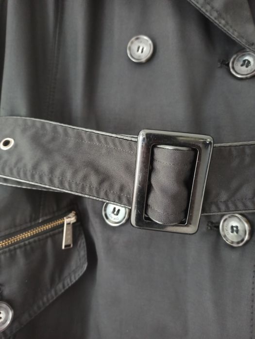 Czarny płaszcz DKNY 38 M wiosna jesień