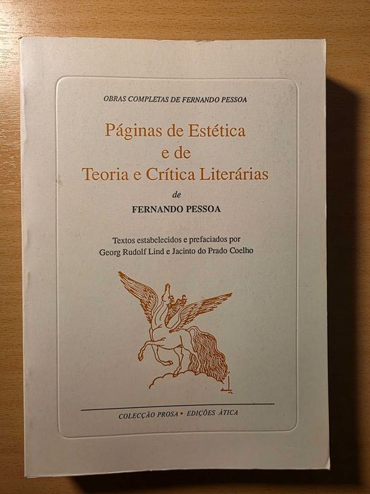 Páginas de Estética e de Teoria e Crítica Literária de Fernando Pessoa