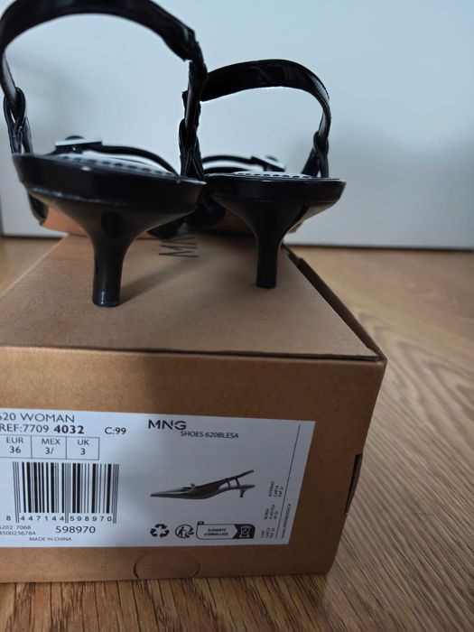 Buty na obcasie bez pięty Mango rozm. 36