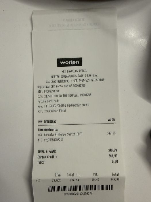 Nintendo Switch OLED (Branca) + Vários Extras – Excelente Estado