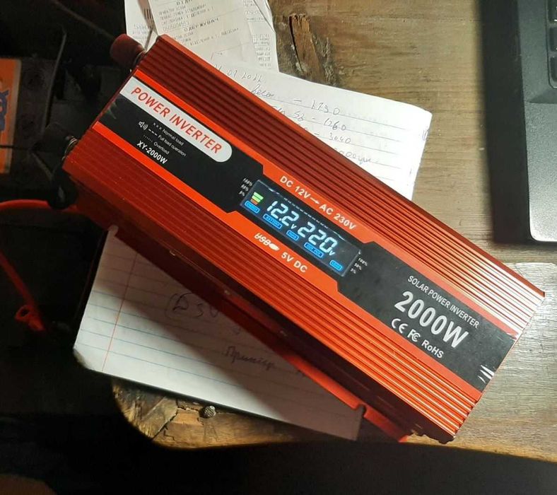 Преобразователь напряжения 12В 220В инвертор Solar Smart King 2000W