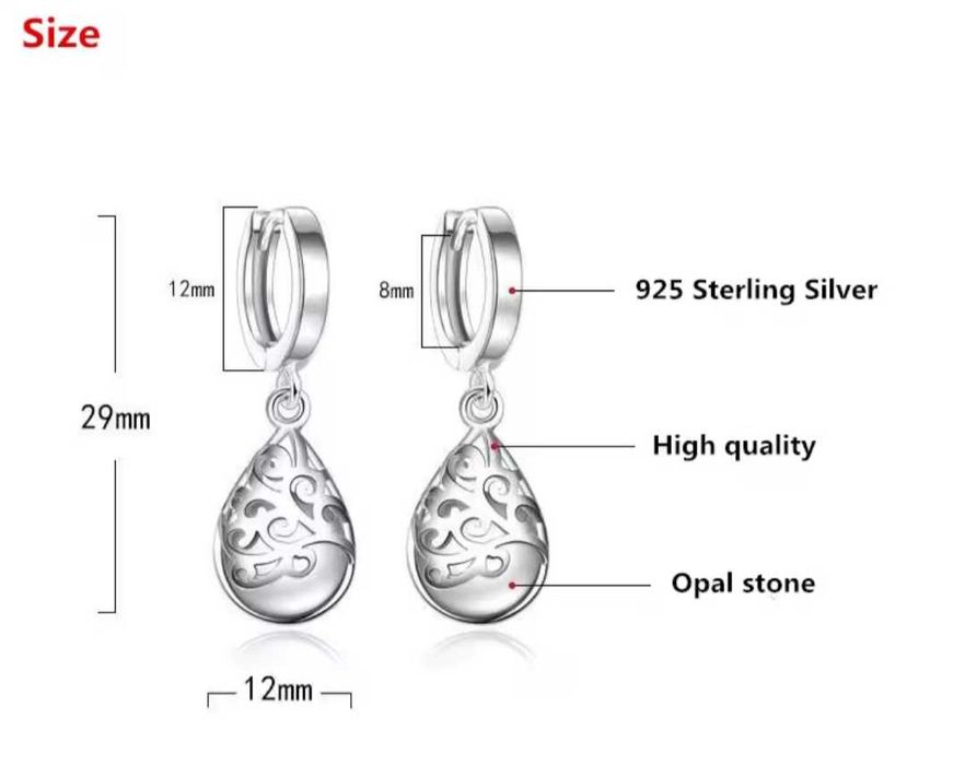 Kolczyki srebrne z opalem