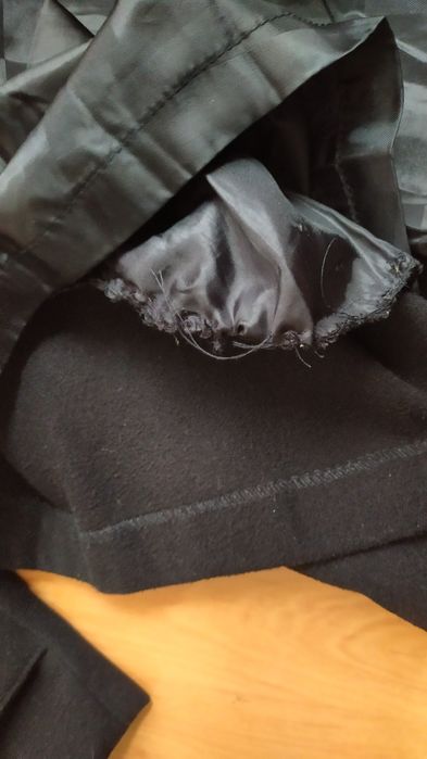 Czarny rozkloszowany płaszcz lolita ouji kodona dark academia vintage