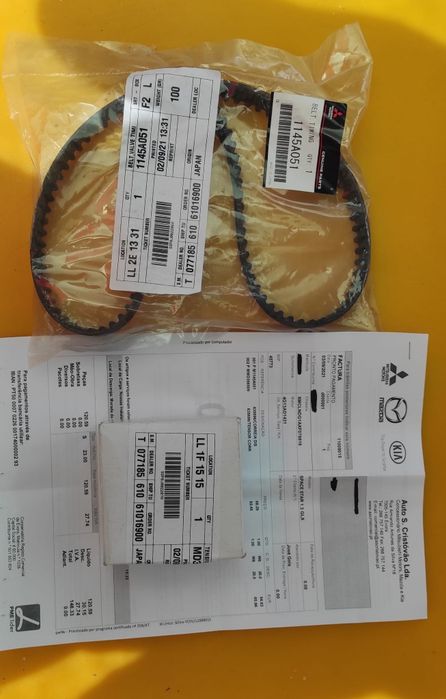 Correia e rolamento de distribuição Mitsubishi