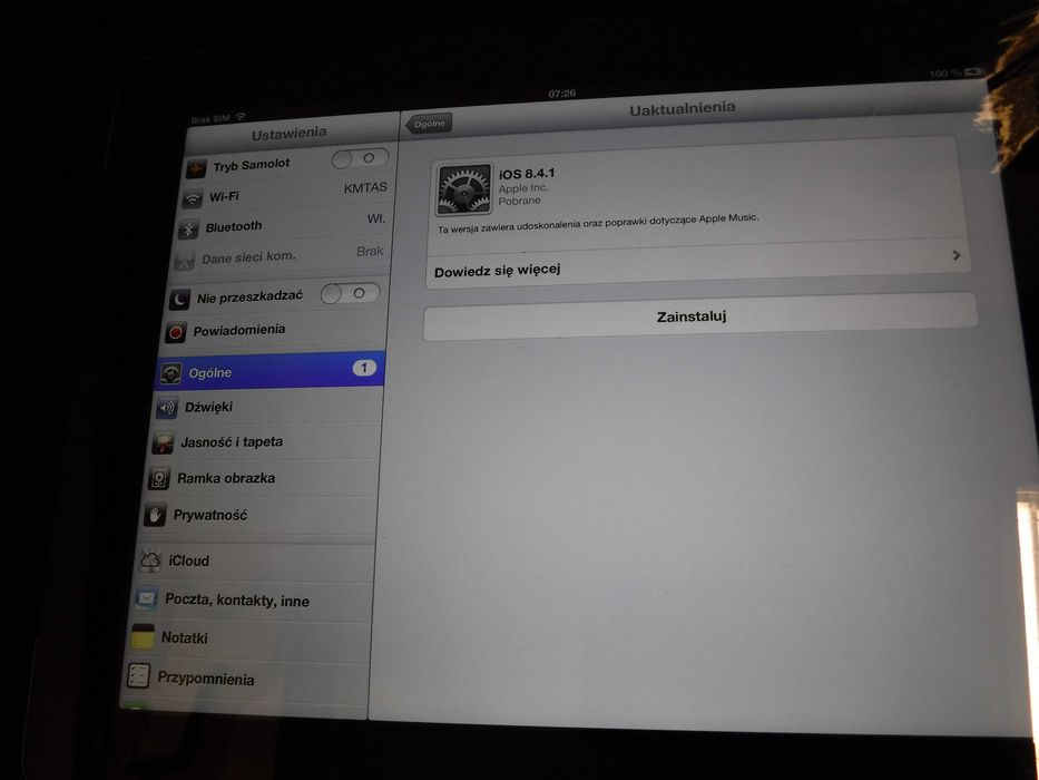 Tablet iPAD Model A1460  Z ETUI