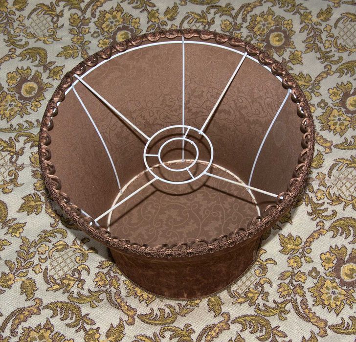 ozdobny abażur klosz pluszowy ? do lampy stojącej 33,5/26/24