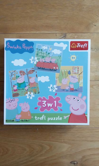 Świnka Peppa Trefl puzzle 3w1