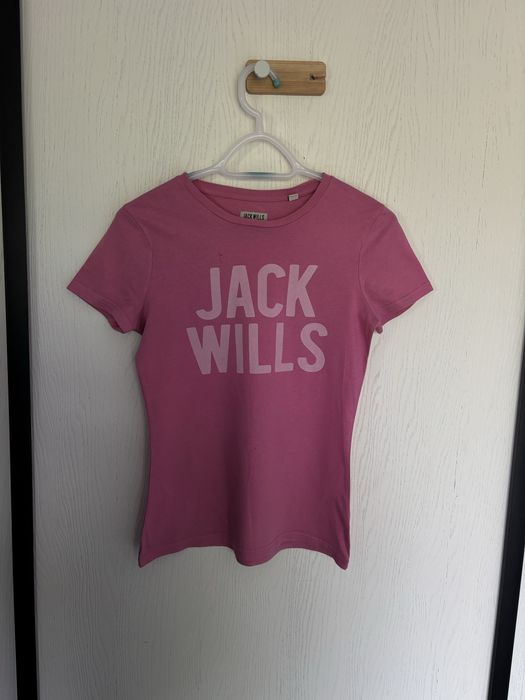 Rozowa bawelniana koszulka jack wills w dobrym stanie