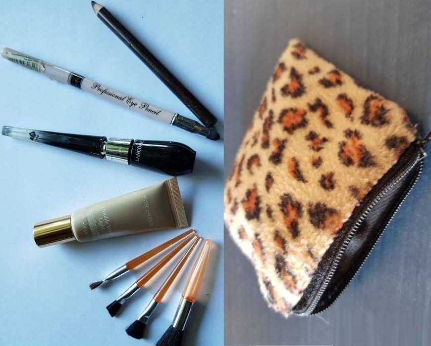 kosmetyczka pędzelki Estee Lauder Lancome eyeliner konturówka