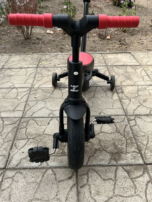 Велосипед детский трехколесный 3в1 красный с черным TB2401 RED