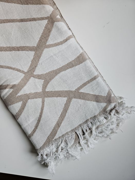 Wielofunkcyjny turecki bawełniany Peshtemal 100x180 kremowo beżowy