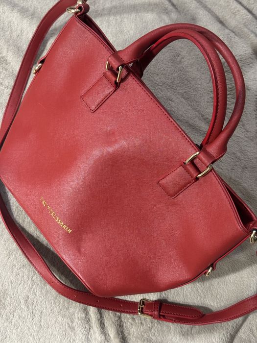 сумка Truttrussardi красная большая +подарок