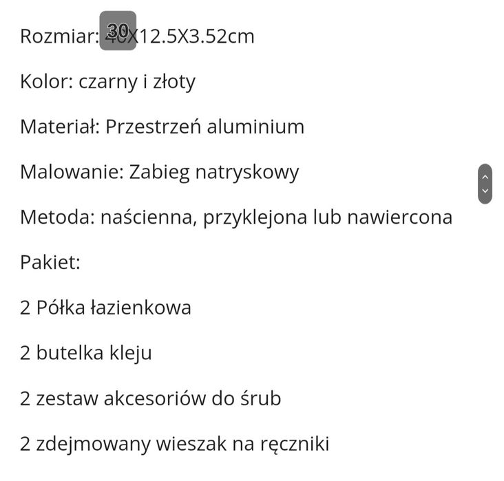 Półka do łazienki/ kuchni