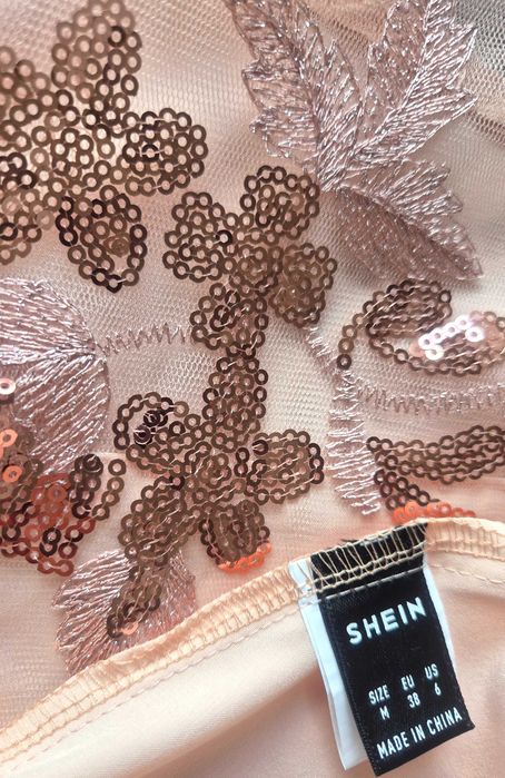 Shein sukienka hafty,cekiny,impreza,wesele M