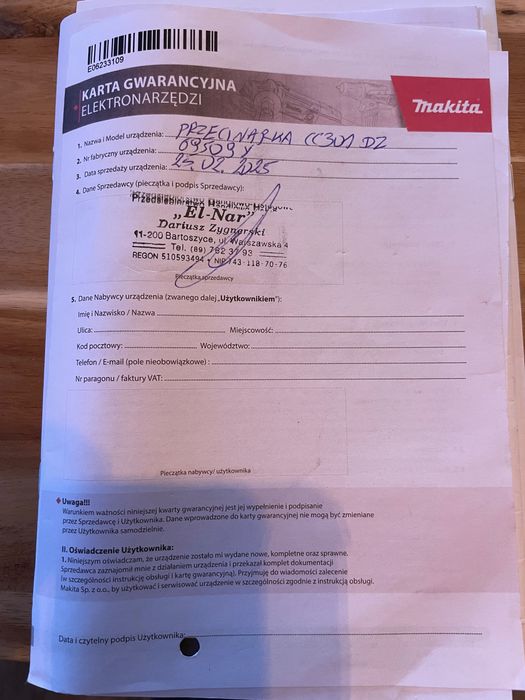 Akumulatorowa przecinarka do płytek i szkła Makita CC301D