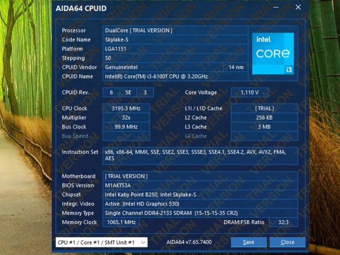Процесор Intel Core i3-6100T 3.20 GHz 3 МB L3 HD Graphics 530 s1151