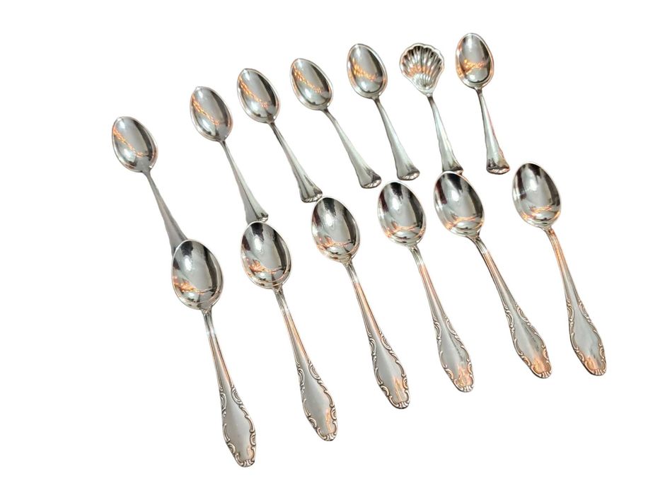 Łyżeczki posrebrzane 13szt met90