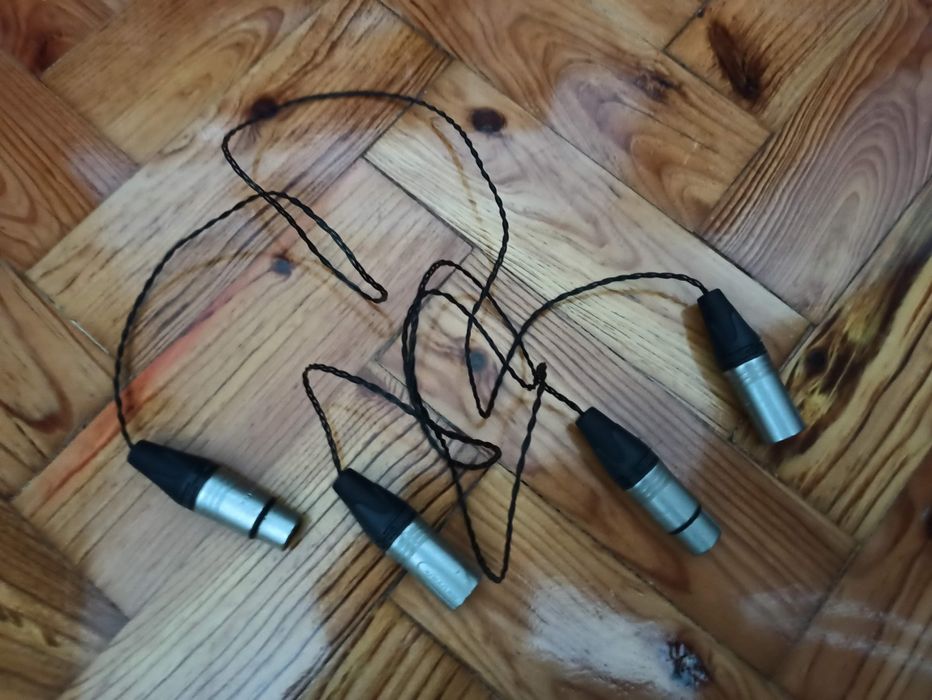 Cabos XLR banhados a prata com 1m