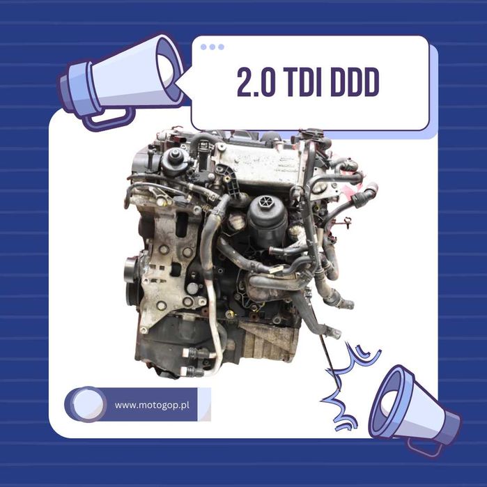 Silnik 2.0 TDI DDDA (190 KM) | Gwarancja | Montaż | Laweta | Zawiercie