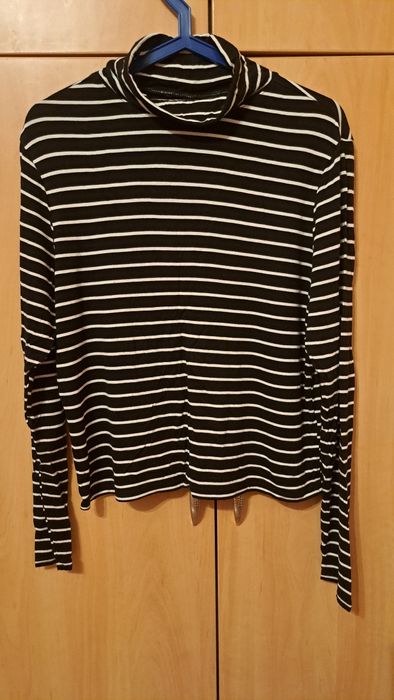 Golf w paski r.Xl czarny  H&M wiskoza