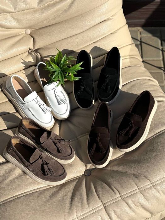 Лофери натуральна замша/шкіраз