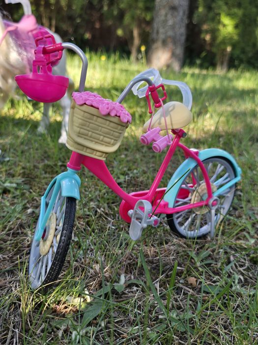 Barbie koń interaktywny z lalką + rower gratis