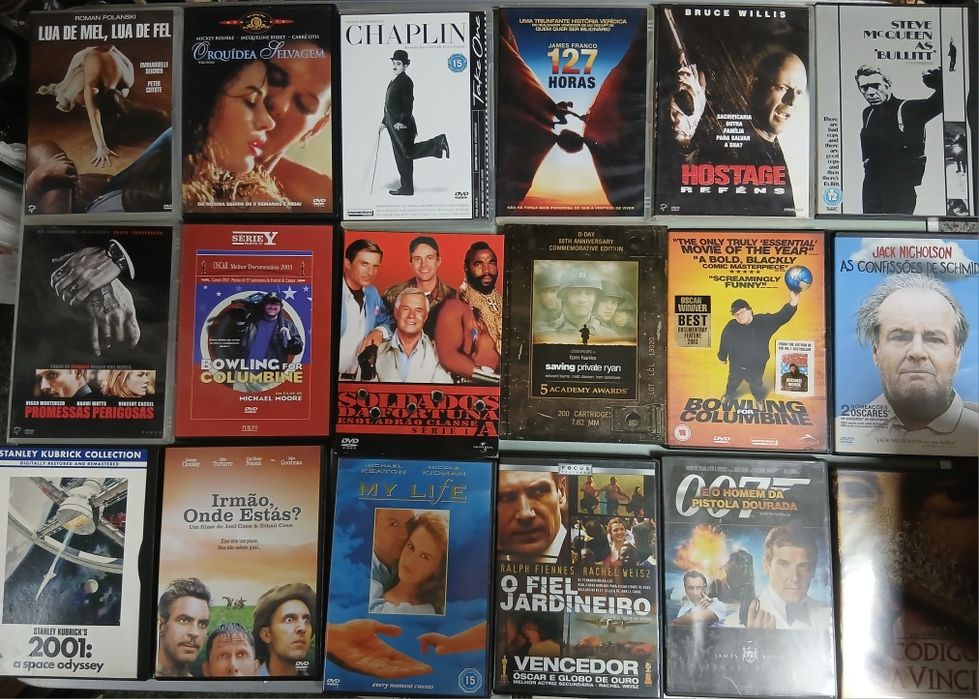 Dvds antigos e modernos