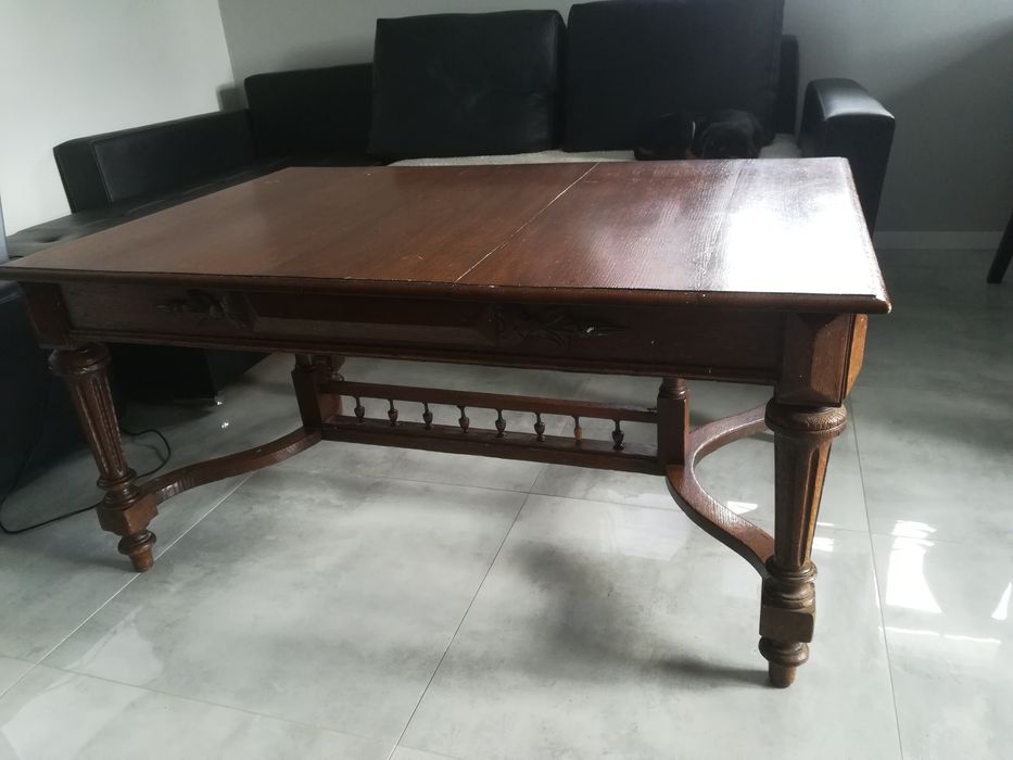 Stół stolik kawowy dębowy stary antyk do renowacji