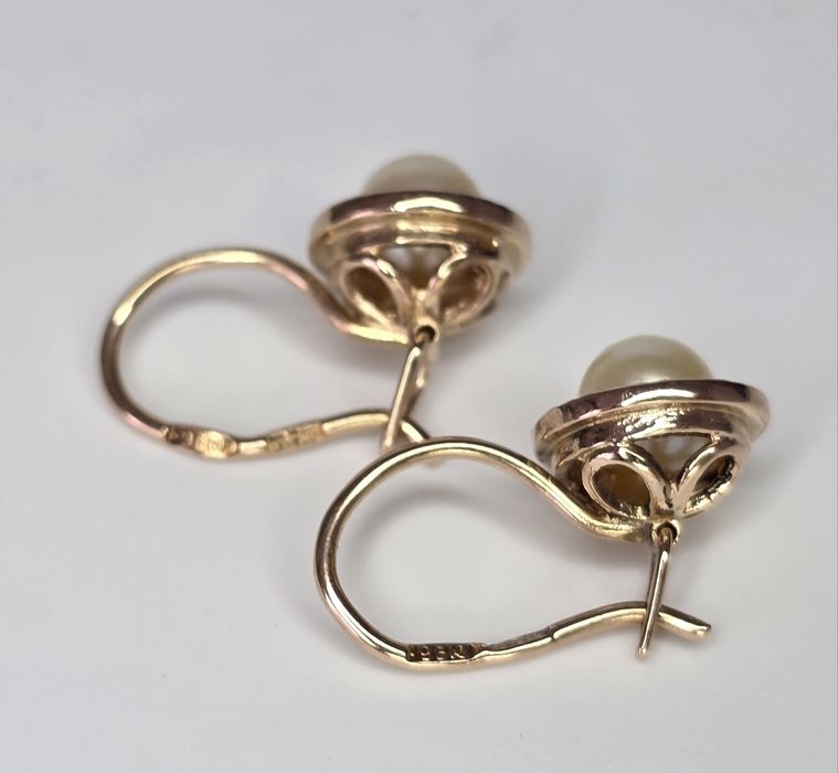 Золотые серьги с жемчугом ссср Золоті сережки з перлинами срср