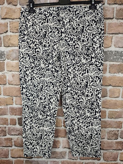 Tommy hilfiger wzorzyste spodnie 3/4 waverly 8 eu 36