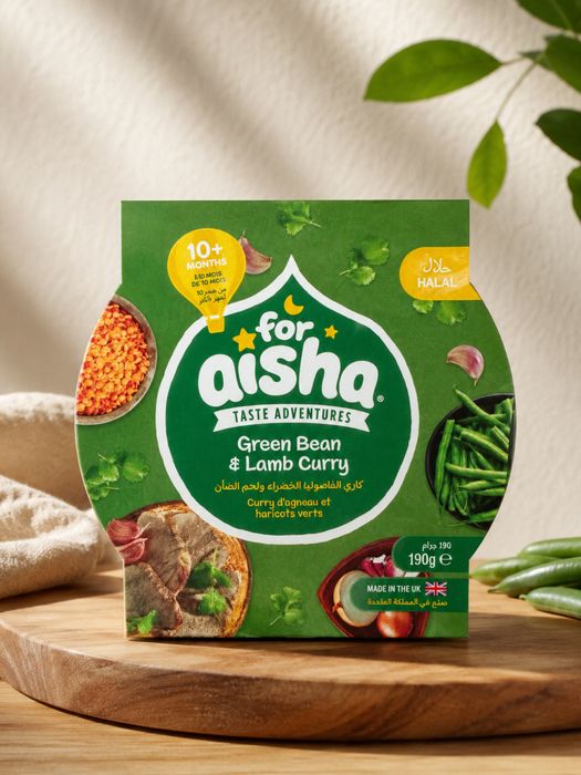 Дитяче харчування  пюре Aisha Green Bean &Lamb Curry,