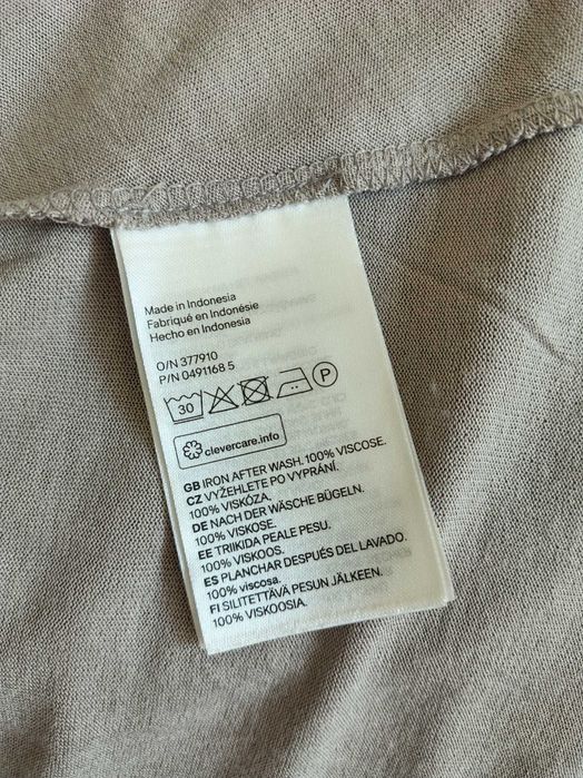 H&M nowa tunika beżowa krótka sukienka XS/S 34/36