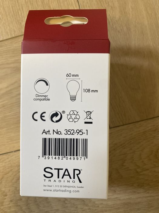 Żarówka dekoracyjna LED E27 4W 2700K  złota ściemnialna