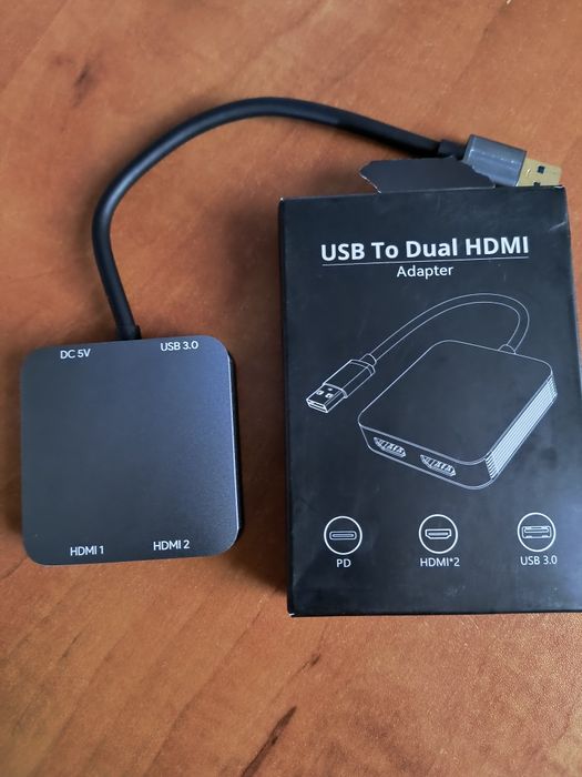 Hub koncentrator USB 3.0 2 HDMI 4K