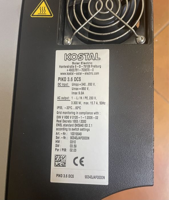Inversor Kostal Piko 3.6