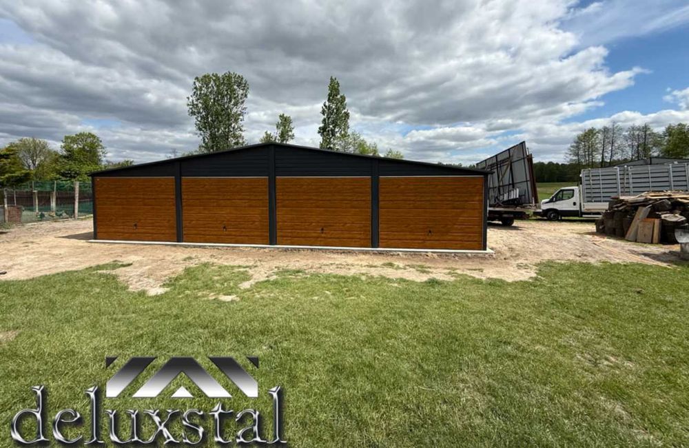 Garaze blaszane garaz 12x6 konstrukcja ocynkowana poziom