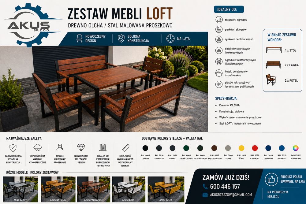 Meble ogrodowe  LOFT AKUS