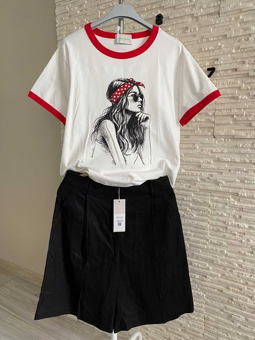 Lemonada 100 % len   nowe lniane bermudy black - czarne