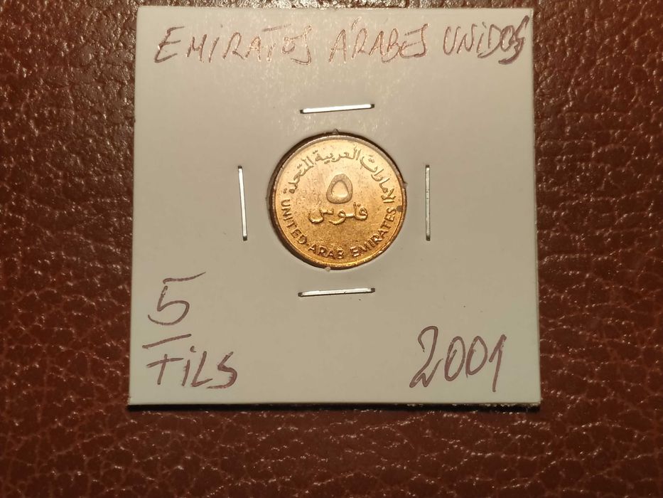 A103 moeda de 5 fils de 2001 (animais) - Emiratos Árabes Unidos