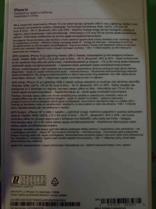 IPhone 14, biały.