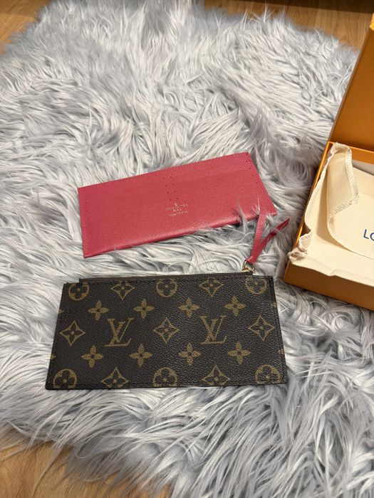 Kosmetyczka portfel na karty LV saszetka Logo różowa brazowa  2 sztuki