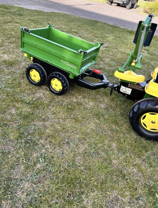 Traktor z przyczepka john deere rolly toys
